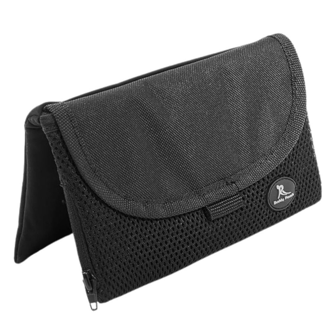 Running Buddy Fanny Pack Waist Bag - Magnetic Closure Workout Belt - Water-Resistant Pocket for Belt Bag Essentials - Side-Zipper Headphone Port for Fanny Packs for Women - XXL, Black, 7 x 4 in